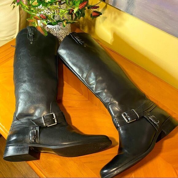 MATISSE BLACK LEATHER FLASHBACK RIDING BOOTS-MINT CONDITION 8M - Picture 8 of 12